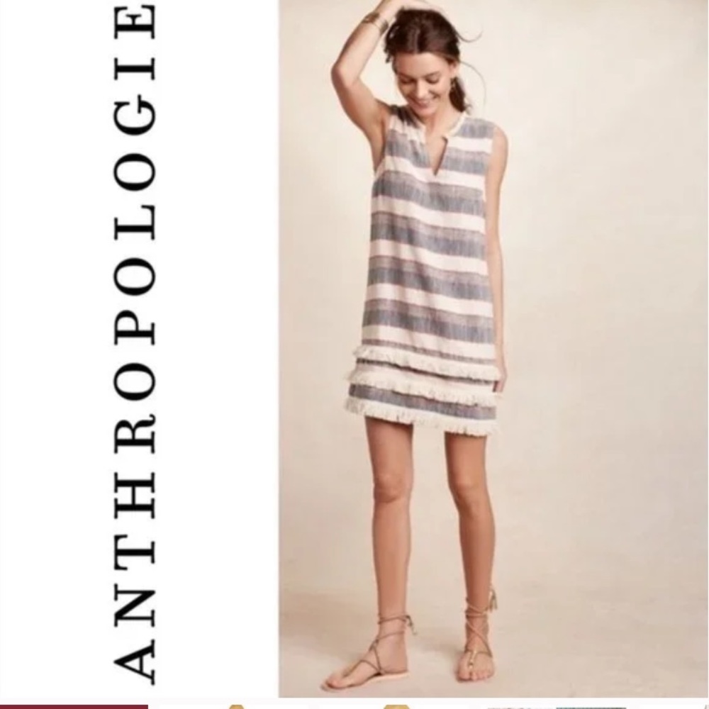 Anthropologie Holding Horses‎ fringed sheath dress. NWOT . Retail 155